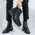 The Paisley Men's Modern Polished Leather Lace Up Chelsea Boots