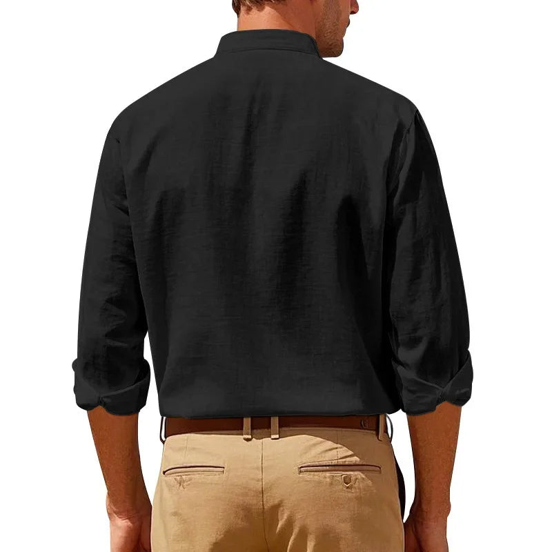 The Brighton Linen Shirt –  Long Sleeve Shirt for Men