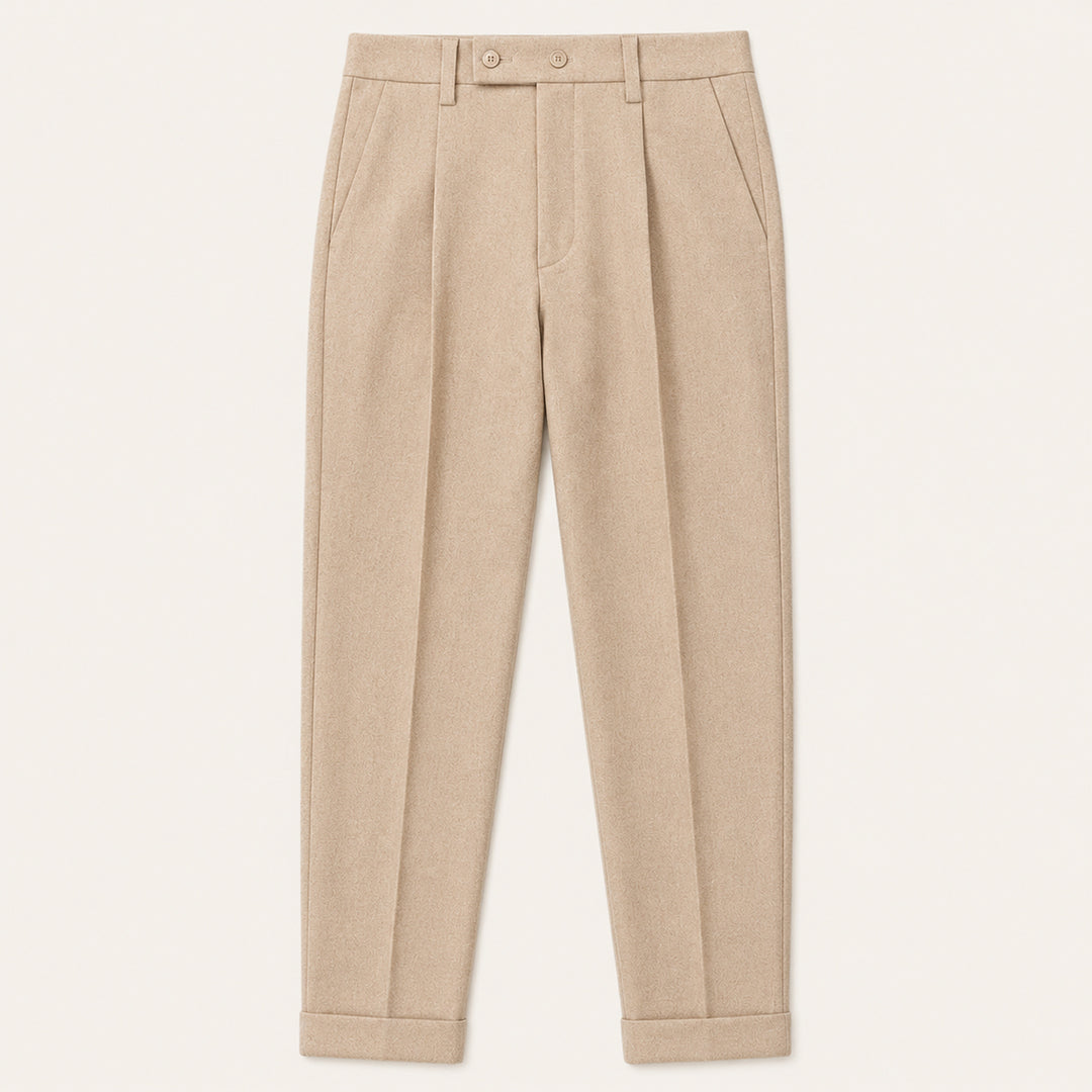The Gold Coast Men’s High Waisted Pleated Straight Leg Dress Pants
