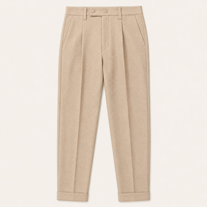 The Gold Coast Men’s High Waisted Pleated Straight Leg Dress Pants