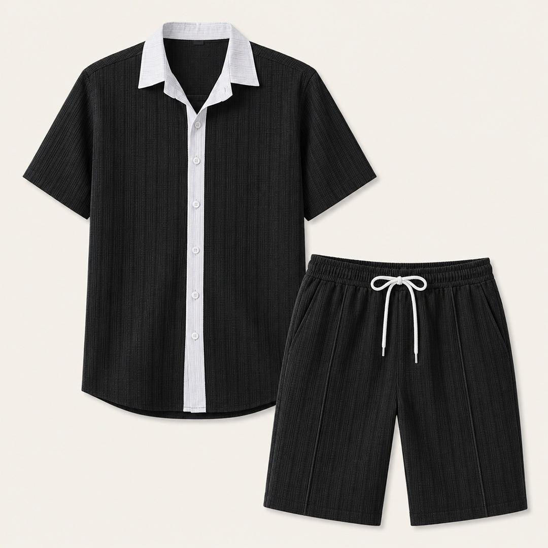 The Fairview Men’s Breathable Short Sleeve Shirt & Shorts Set
