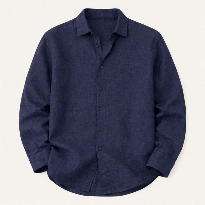 The Kensington Men’s Lightweight Loose Fit Linen Button Up Shirt