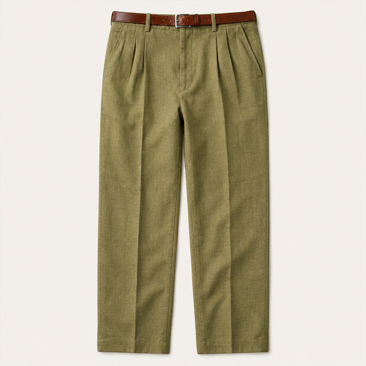 The Millhaven Men's Vintage Casual Pleated Straight Pants