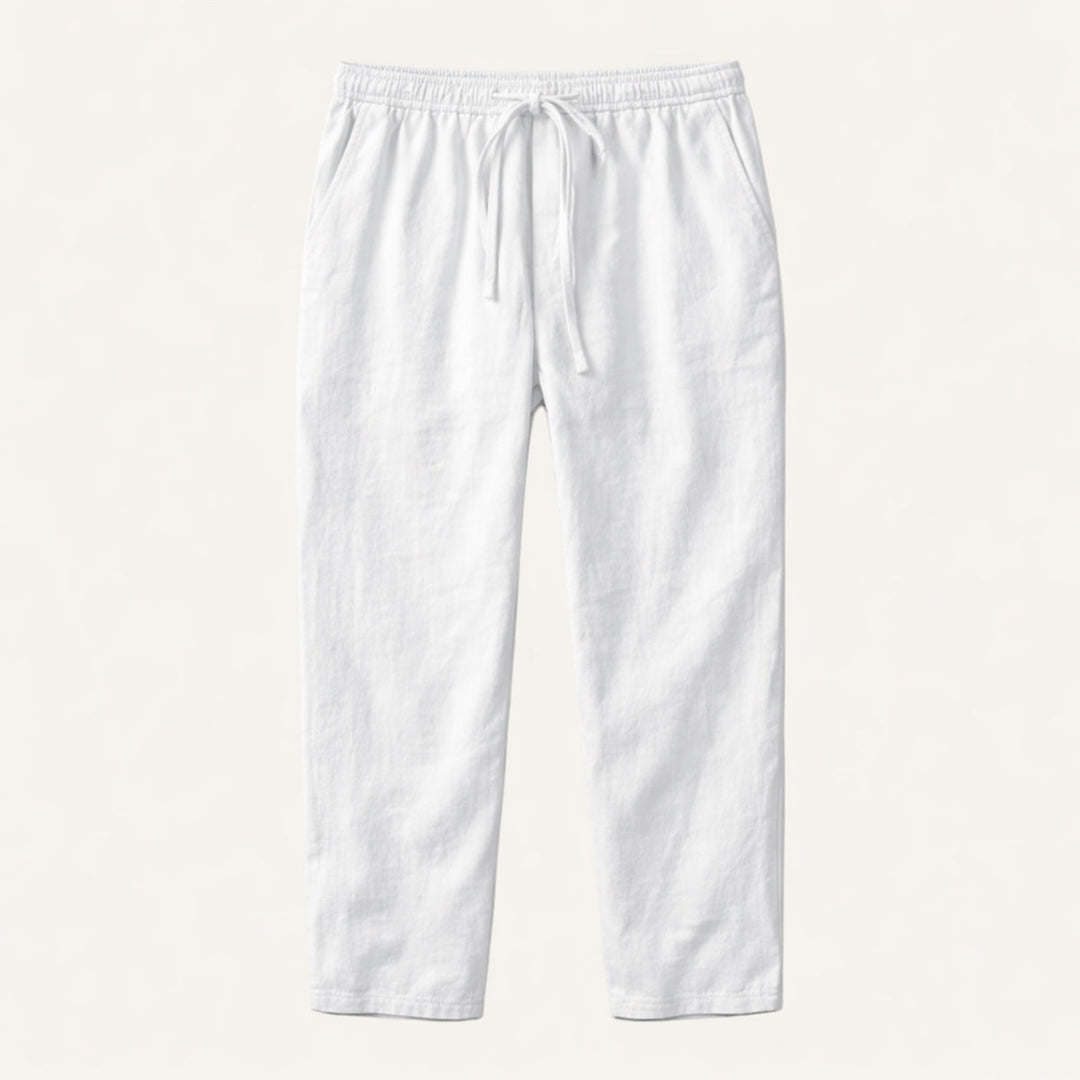 The Meadowgate Men’s Lightweight Breathable Drawstring  Cotton Linen Pants