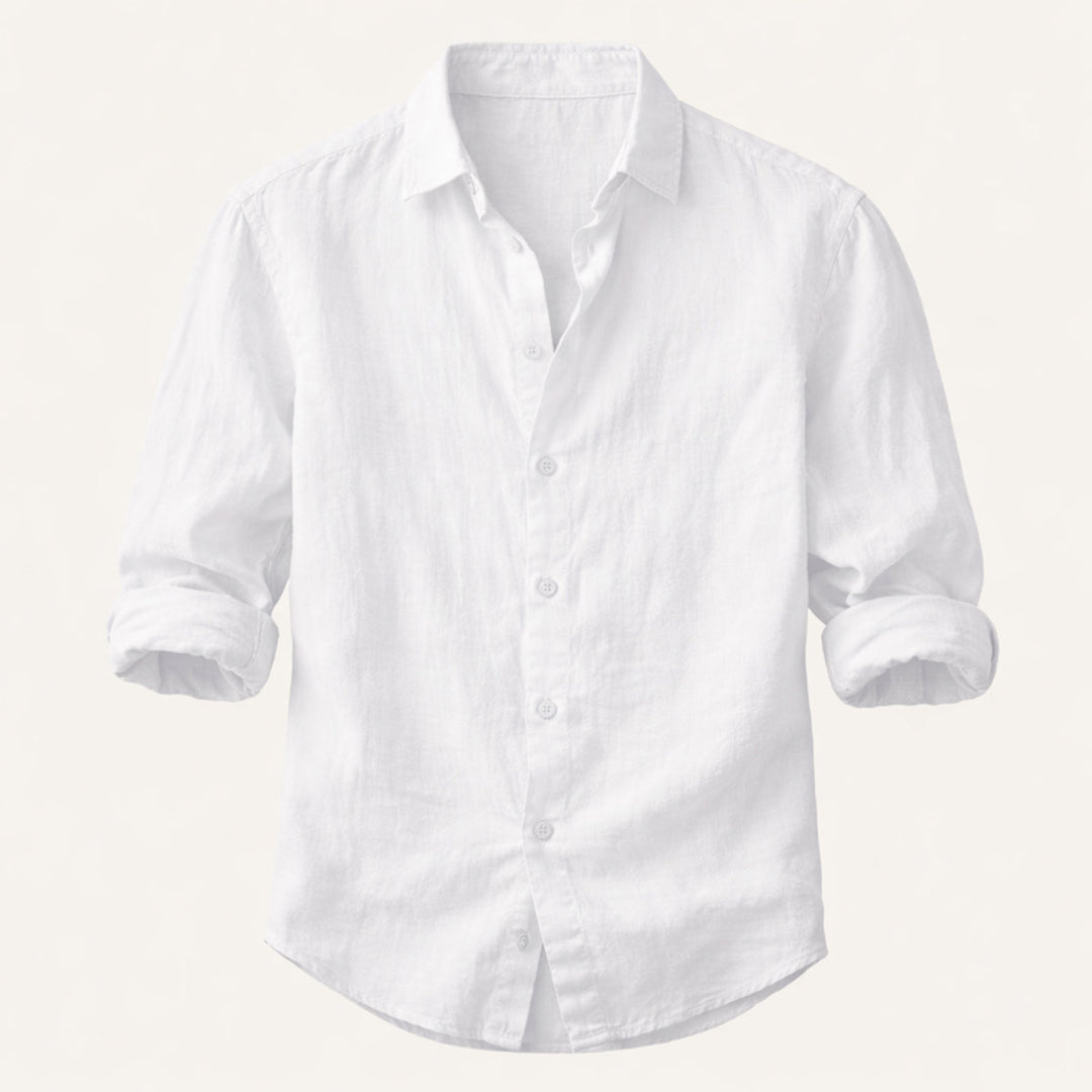 The Pinecrest Fall Men’s Casual Lightweight Linen Blend Button Down Shirt