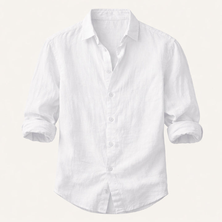 The Pinecrest Fall Men’s Casual Lightweight Linen Blend Button Down Shirt