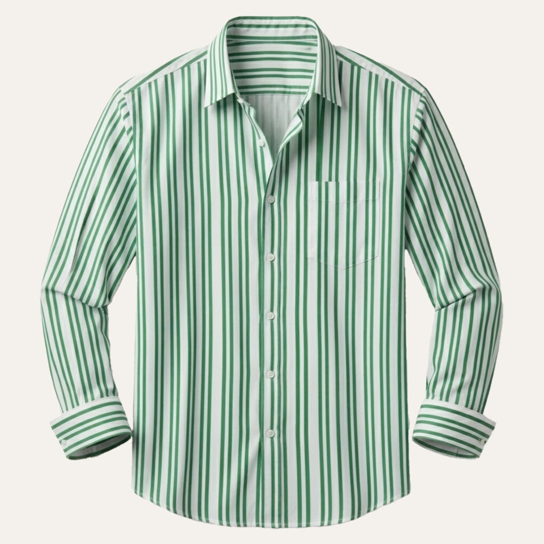 The Lecco Men’s Slim Fit Striped Business Dress Shirt