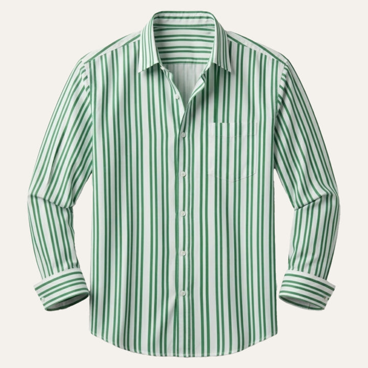 The Lecco Men’s Slim Fit Striped Business Dress Shirt
