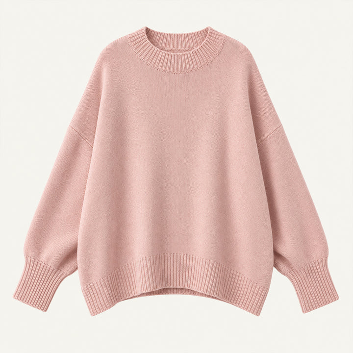 Women's Oversized Sweater with Asymmetrical Hem