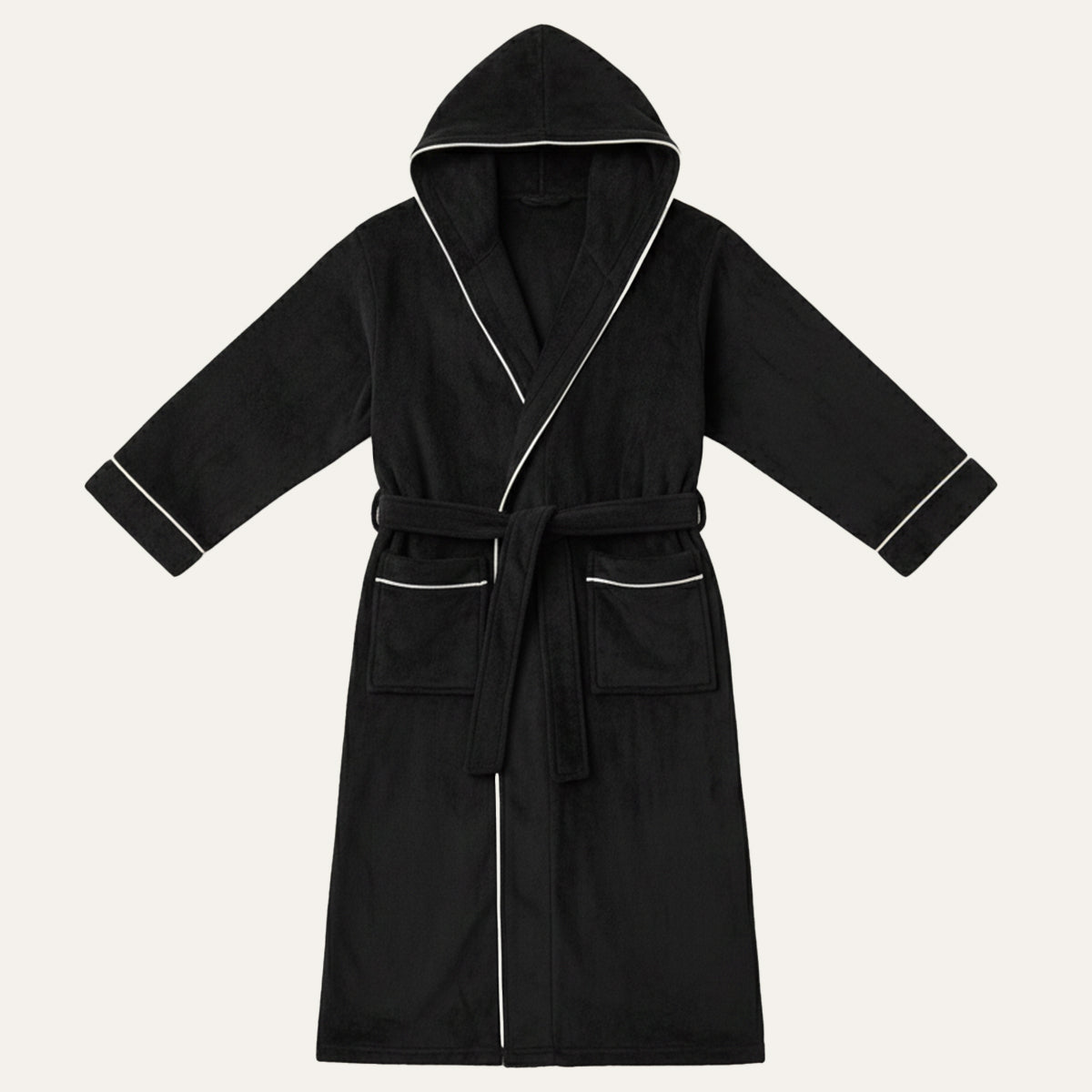 The Greenwich Men's Hooded Long Bathrobe with Belt