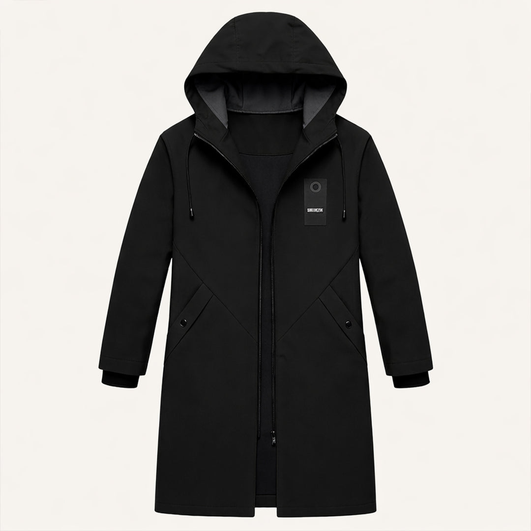 The Crestfall Waterproof Long Rain Jacket – Windproof Hooded Casual Coat