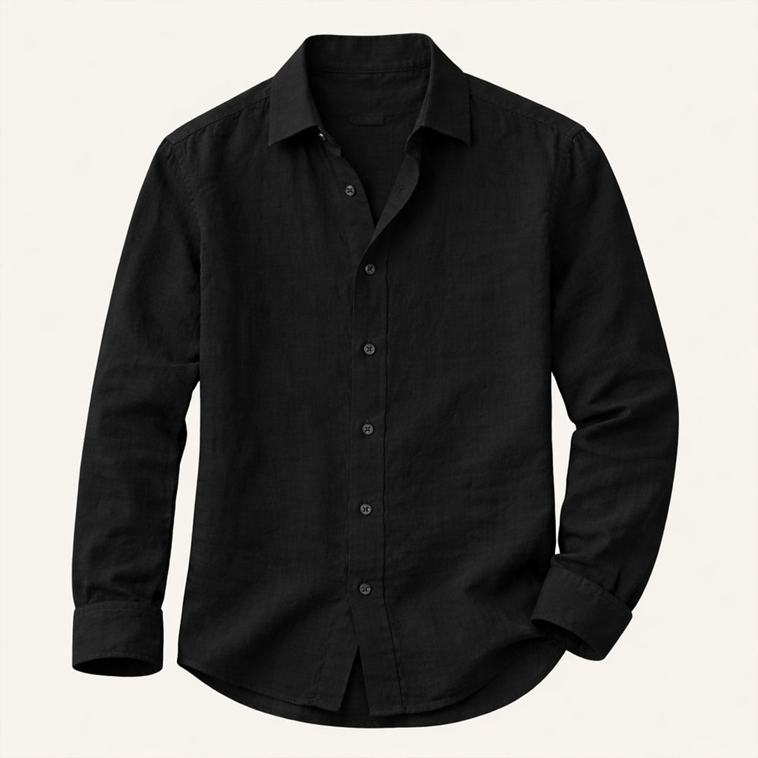 The Richmond Men’s Lightweight Cotton Linen Button Up Shirt