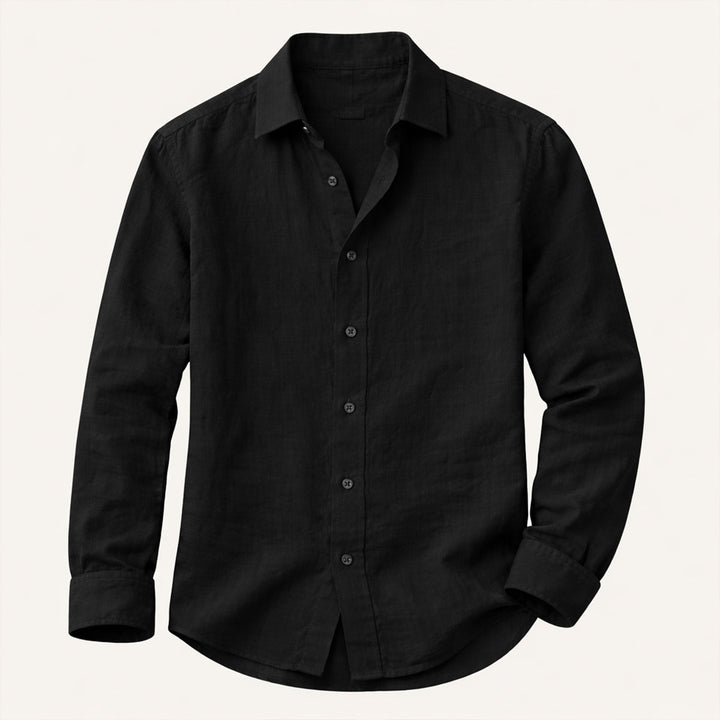 The Richmond Men’s Lightweight Cotton Linen Button Up Shirt