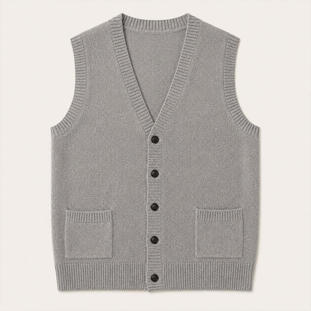 Men’s Smart Casual Button Front Knit Vest