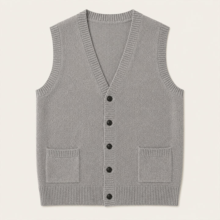 Men’s Smart Casual Button Front Knit Vest