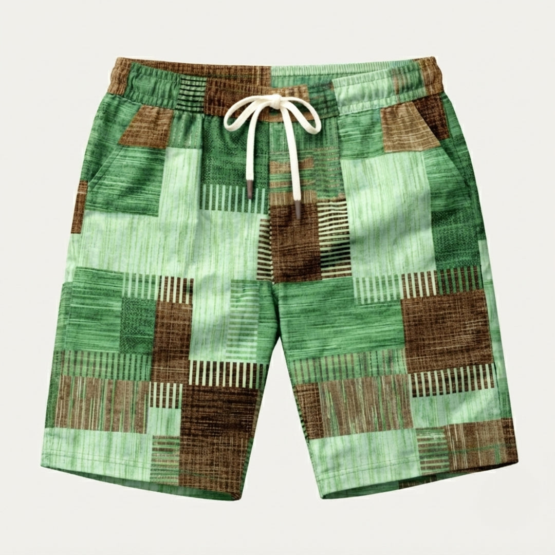 The Stratford Men’s Casual Drawstring Checked Summer Shorts