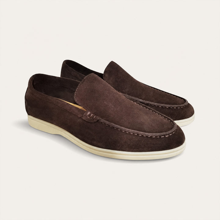 The Hepburn Men’s Casual Suede Loafers with Rubber Sole