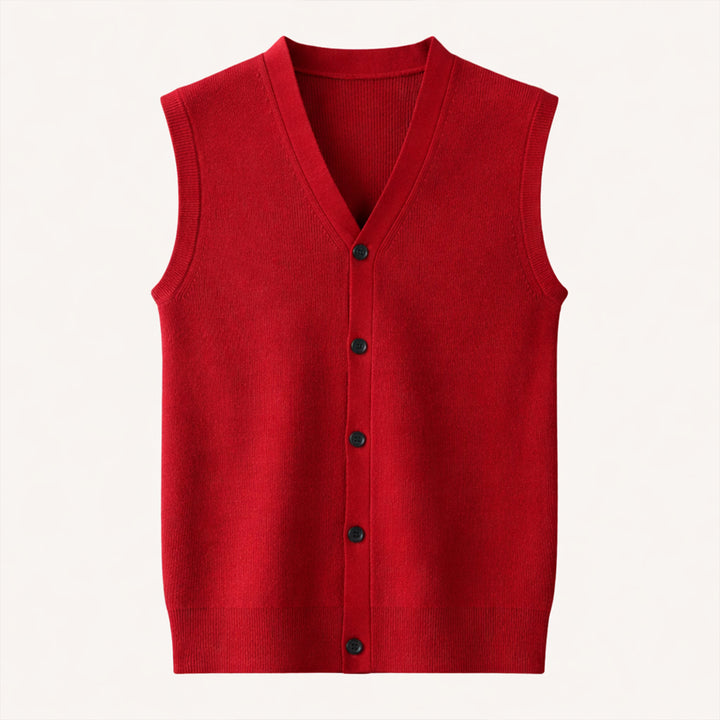 The Dolcedo Men’s Button Down Knit Sweater Vest