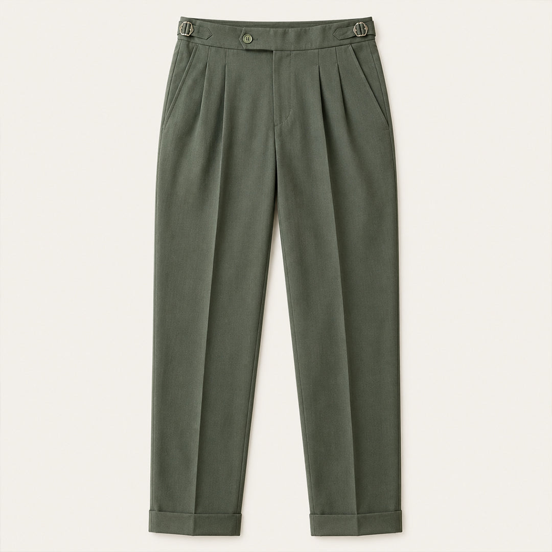 The Riva Garda Men’s High Waist Double Pleated Pants