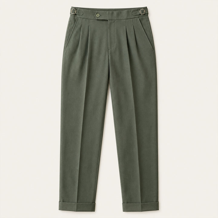 The Riva Garda Men’s High Waist Double Pleated Pants