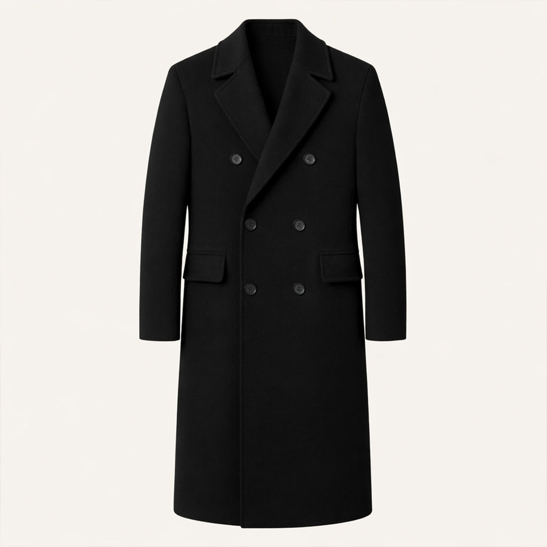 The Ravello Men’s Elegant Long Double Breasted Trench Coat