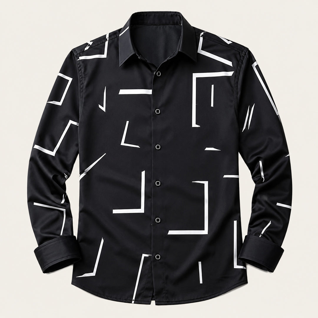 The Livorno Men’s Western Style Shirt Cowboy Print Trendy Shirt