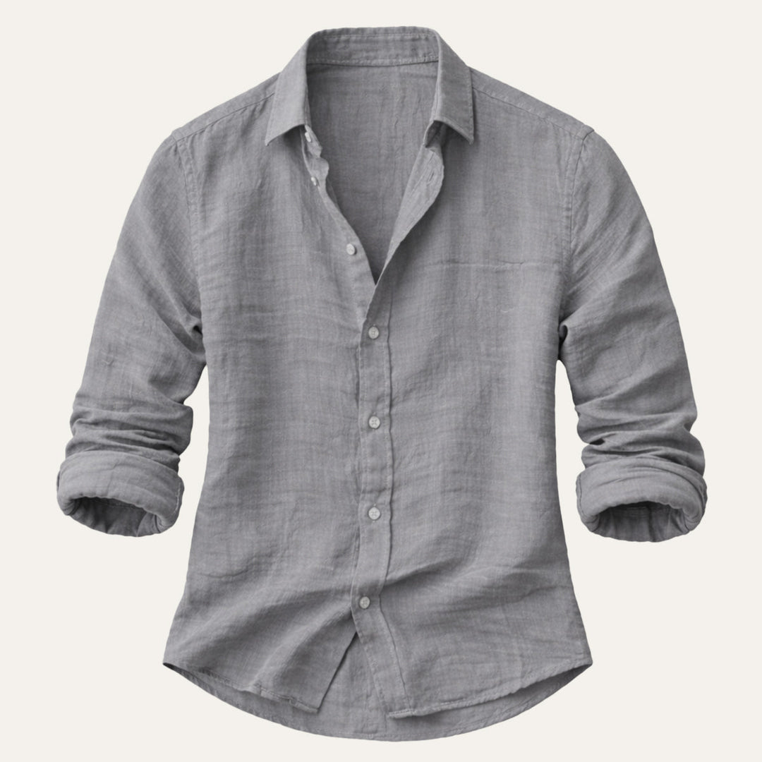 The Timbercrest Hill Men’s Cotton Linen Soft Beach Shirt