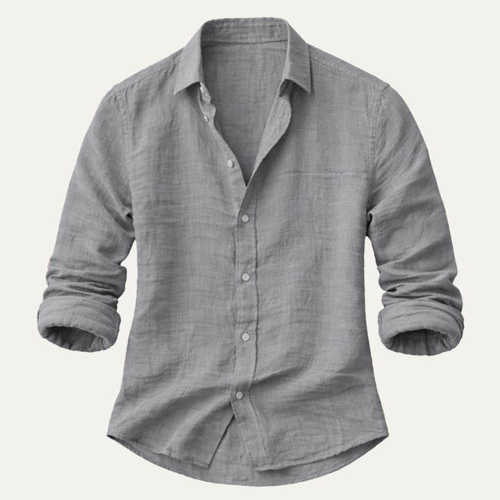 The Timbercrest Hill Men’s Cotton Linen Soft Beach Shirt