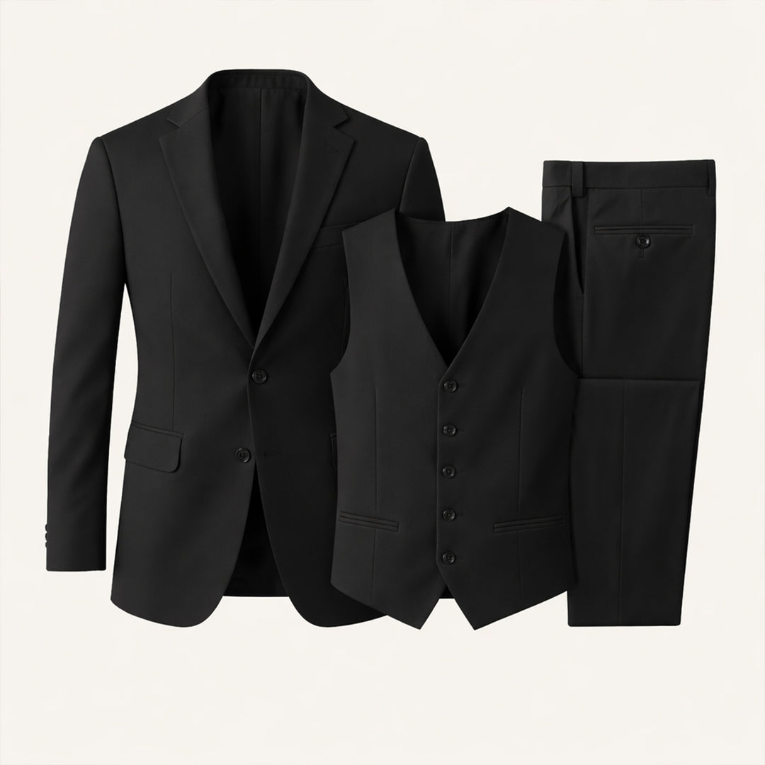 The Silverwood Men’s 3 Piece Slim Fit Suit – Elegant Blazer, Waistcoat & Pants Set