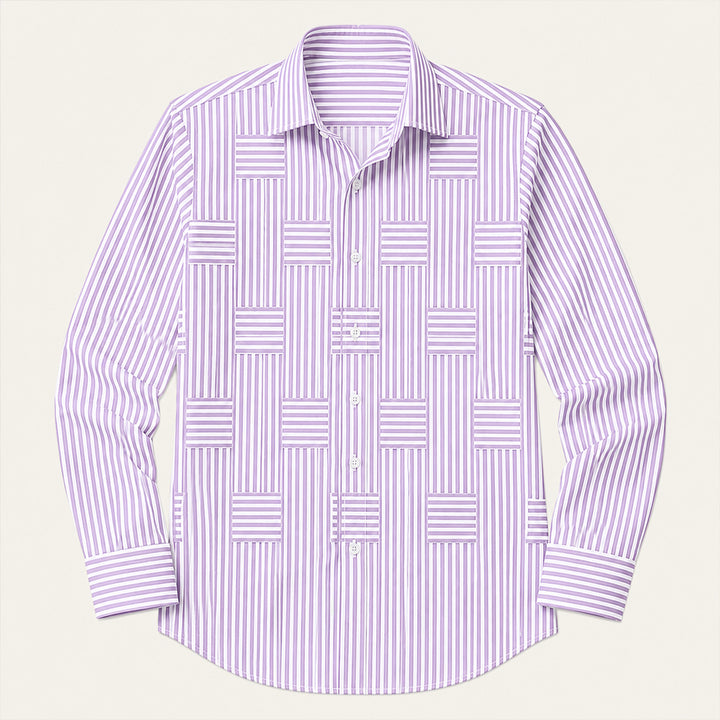 The Foxborough Men’s Casual Striped Wrinkle Resistant Shirt