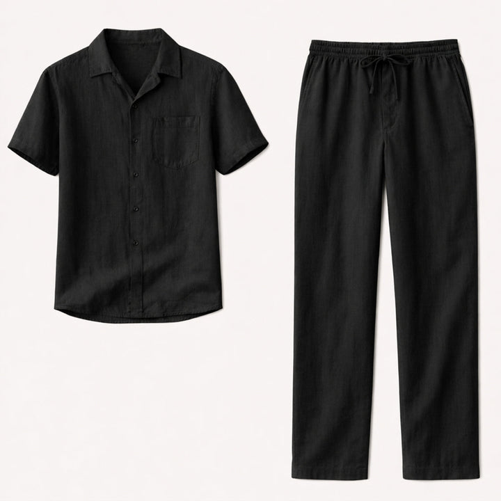 The Soho Men’s Lightweight Linen Beach Set – Shirt & Pants