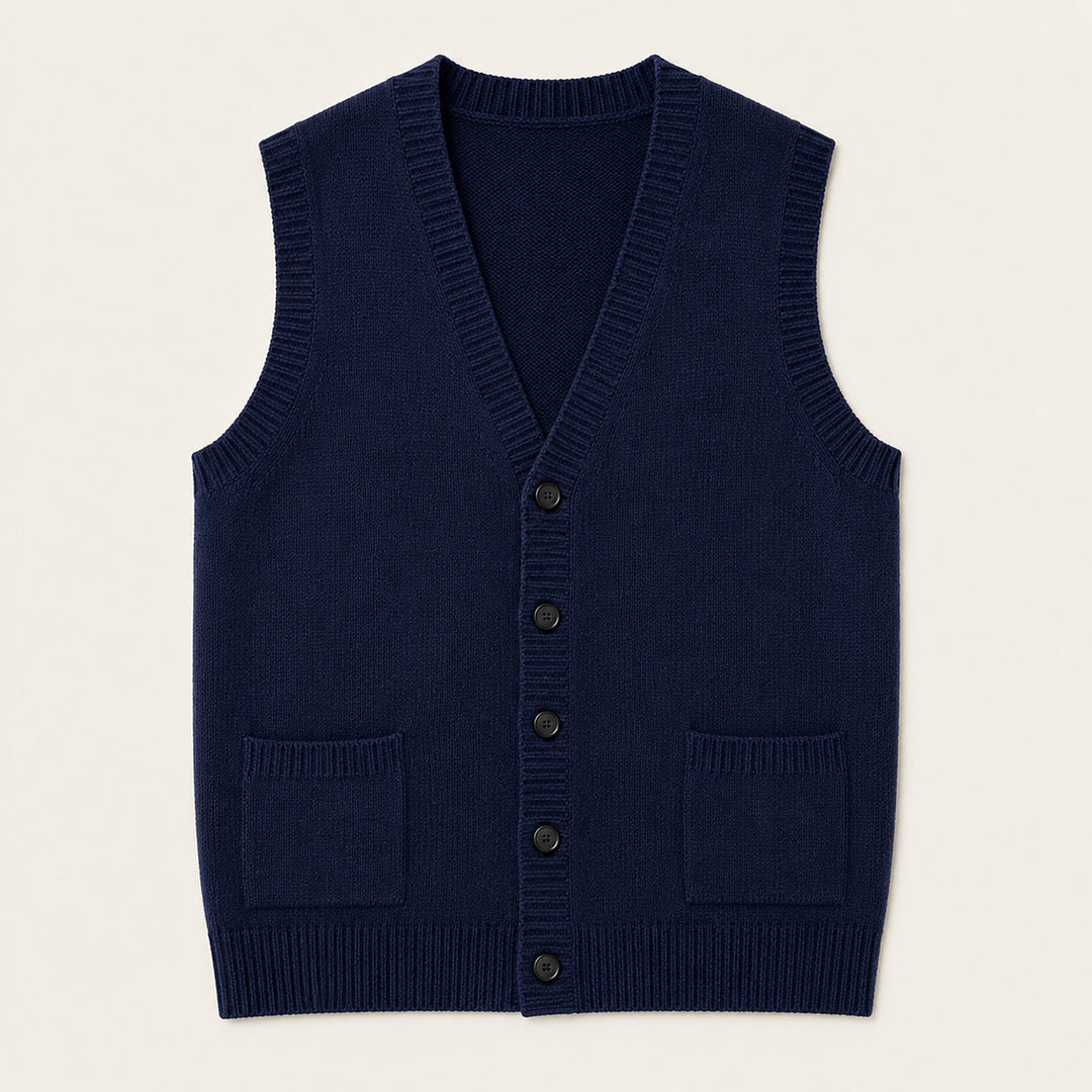 Men’s Smart Casual Button Front Knit Vest