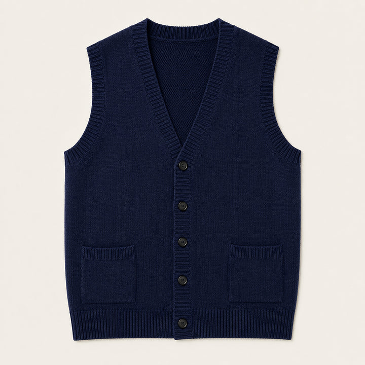 Men’s Smart Casual Button Front Knit Vest