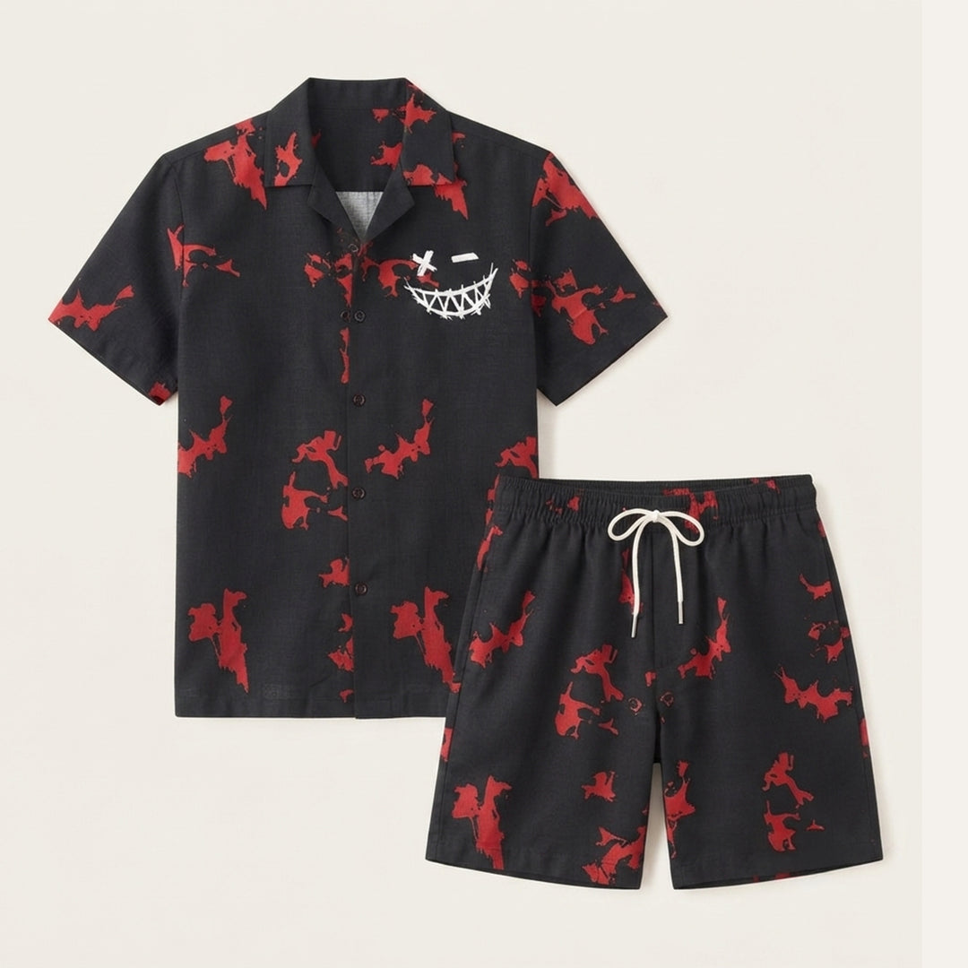 The Glenwood Ridge Men’s Casual Print Set – Shirt & Short