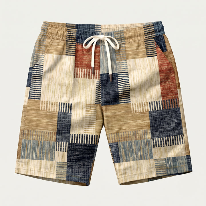 The Stratford Men’s Casual Drawstring Checked Summer Shorts
