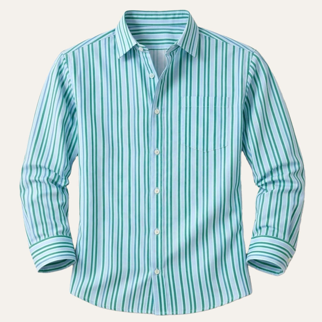 The Garda Men’s Slim Fit Striped Elegant Dress Shirt