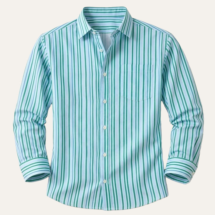 The Garda Men’s Slim Fit Striped Elegant Dress Shirt