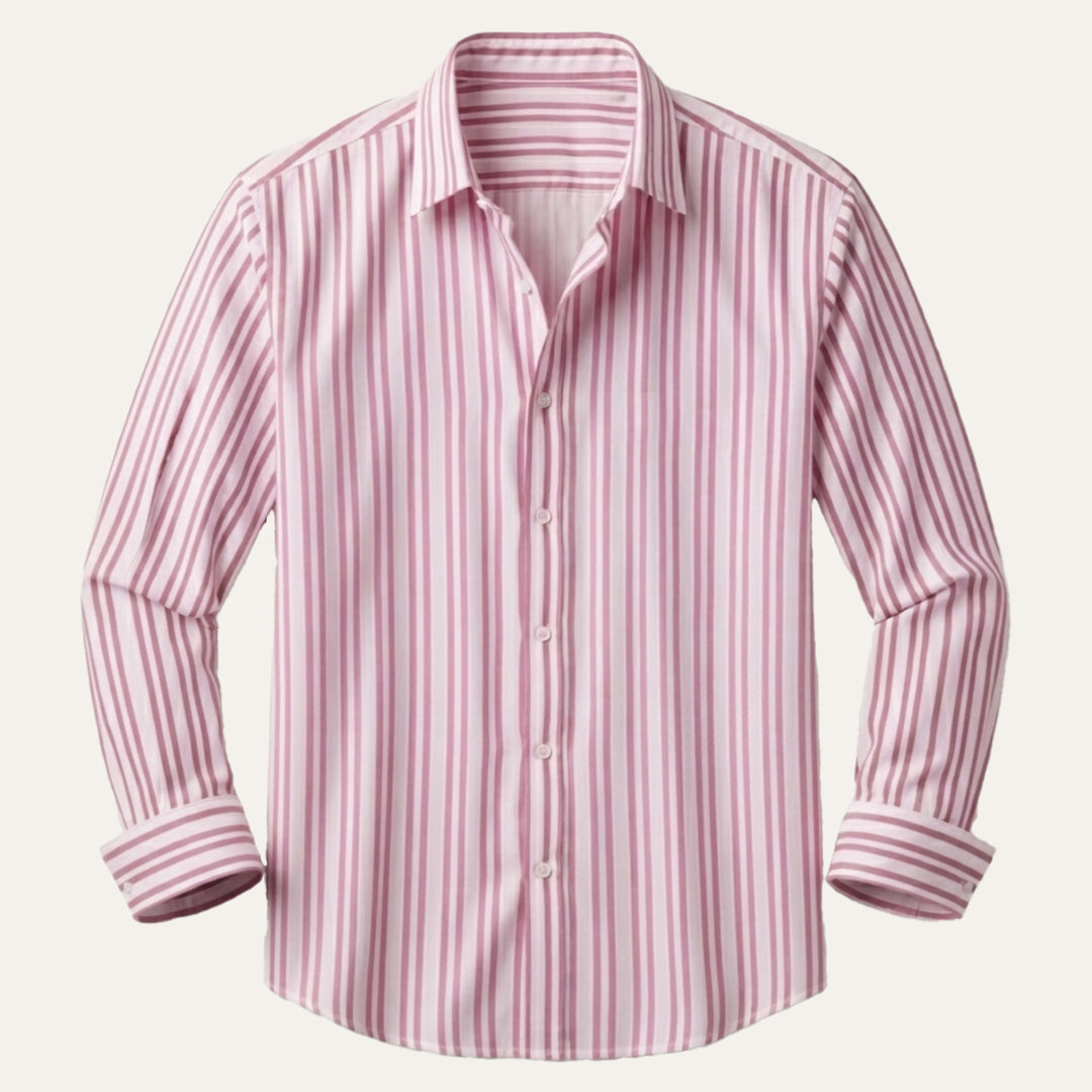 The Lecco Men’s Slim Fit Striped Business Dress Shirt