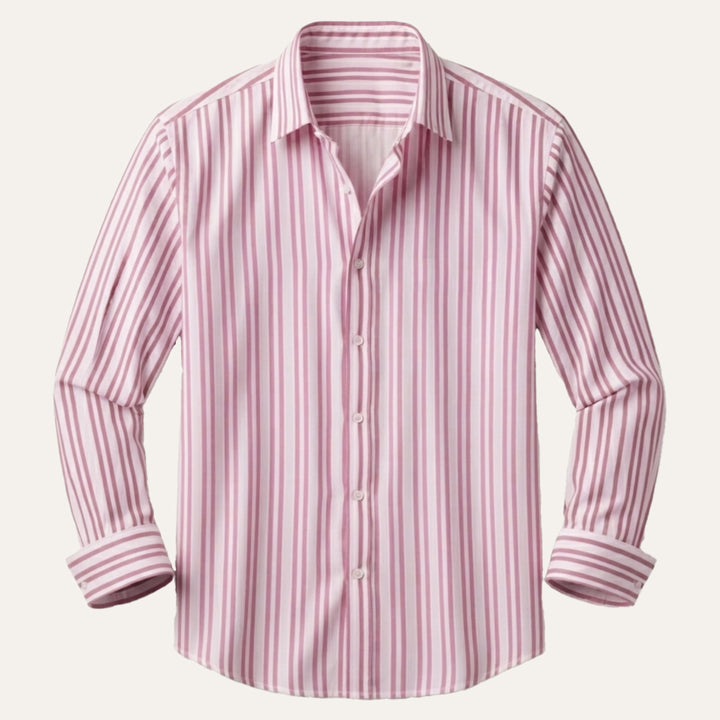 The Lecco Men’s Slim Fit Striped Business Dress Shirt