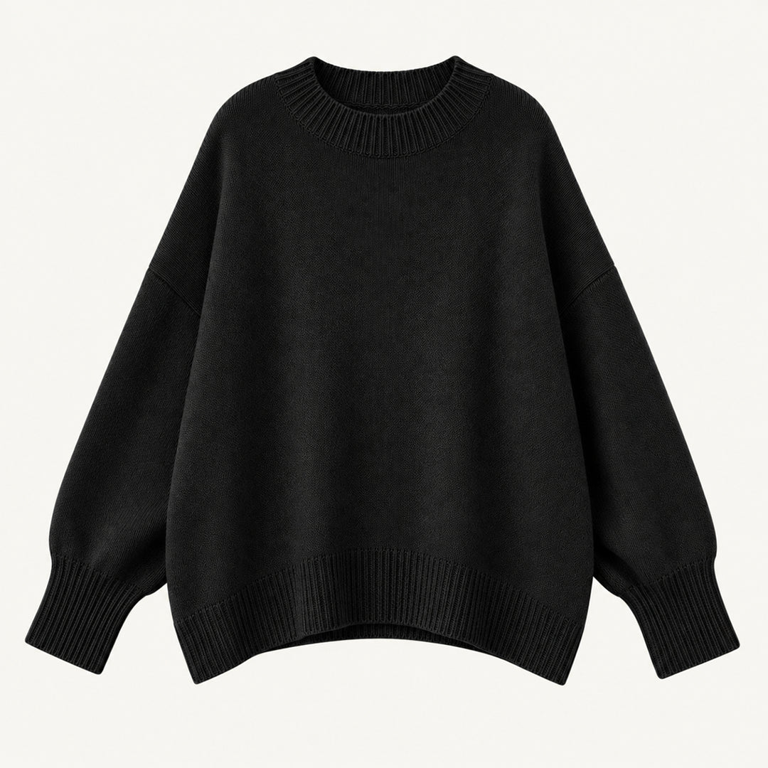 Women's Oversized Sweater with Asymmetrical Hem