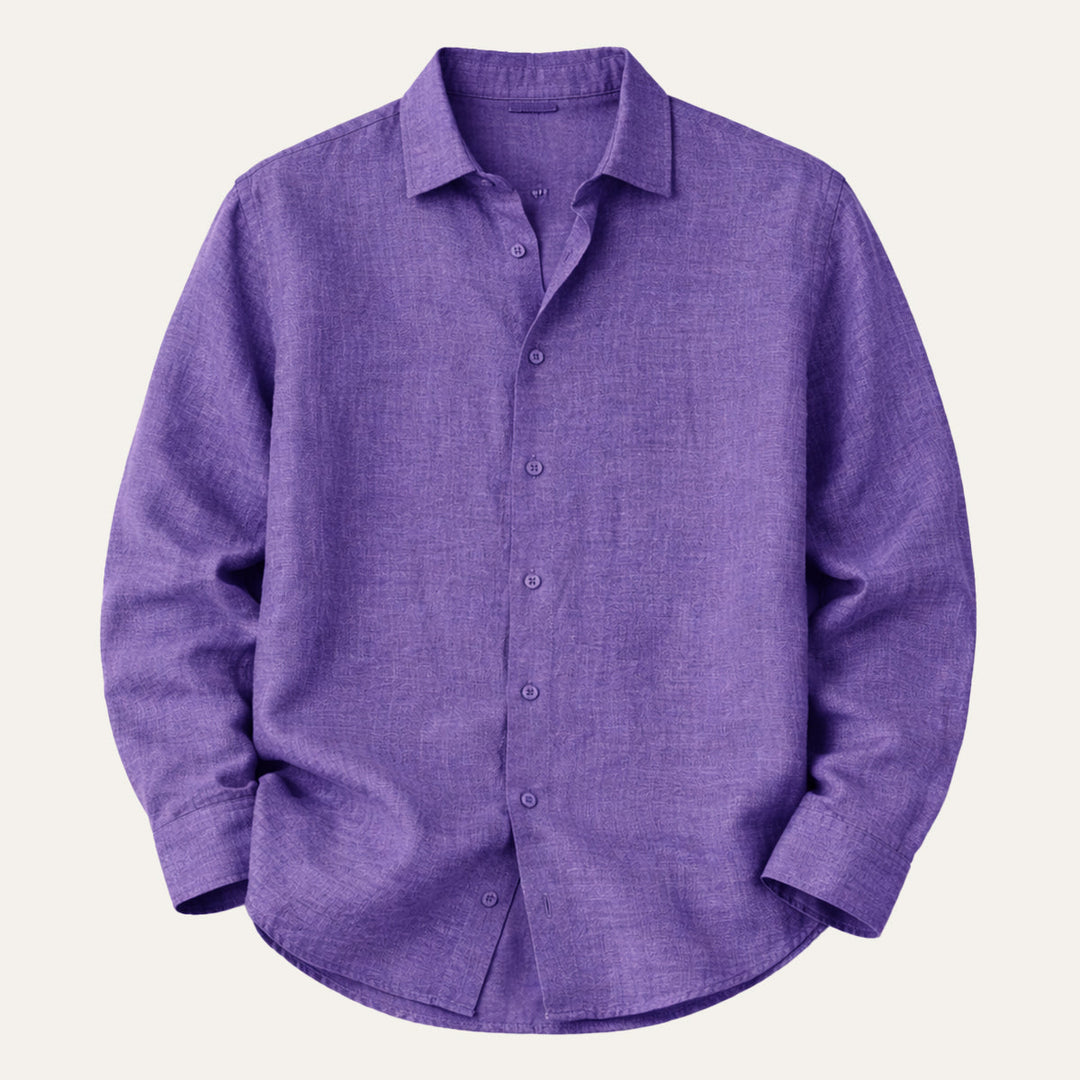 The Kensington Men’s Lightweight Loose Fit Linen Button Up Shirt