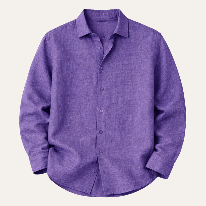 The Kensington Men’s Lightweight Loose Fit Linen Button Up Shirt