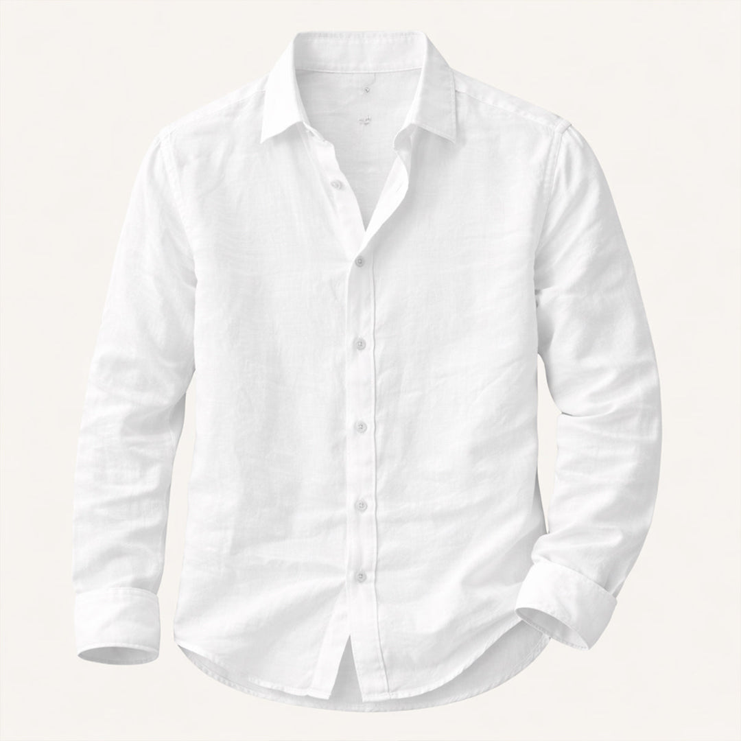 The Richmond Men’s Lightweight Cotton Linen Button Up Shirt