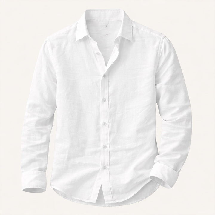The Richmond Men’s Lightweight Cotton Linen Button Up Shirt