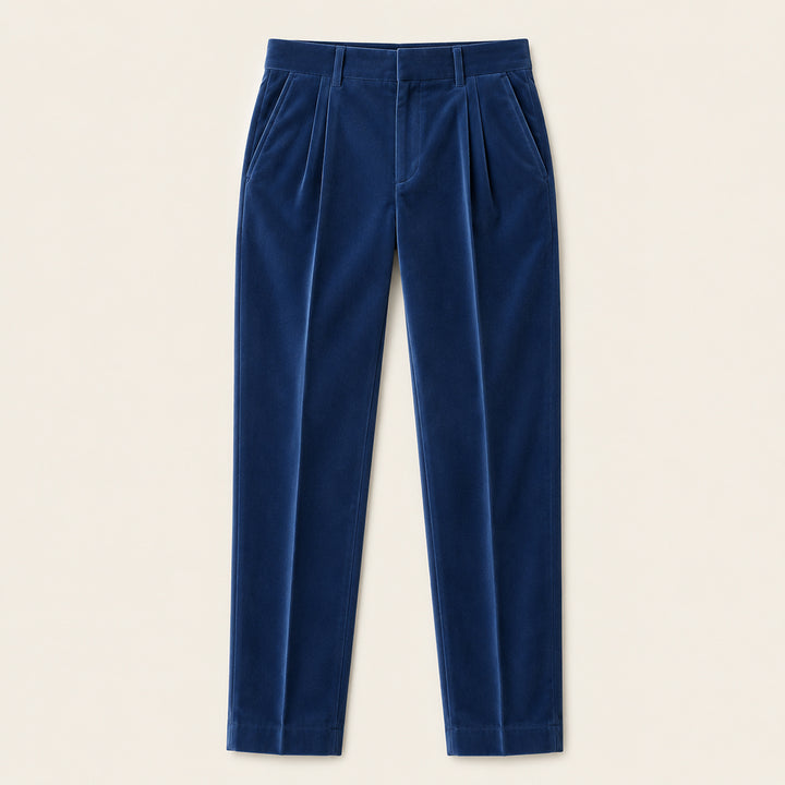 The Garda Porto Men’s Solid Color Velvet Straight Fit Pants