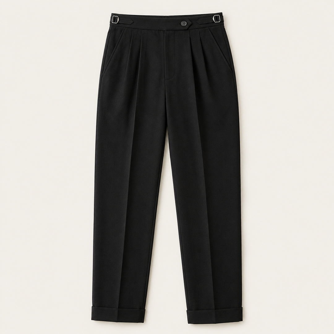 The Riva Garda Men’s High Waist Double Pleated Pants