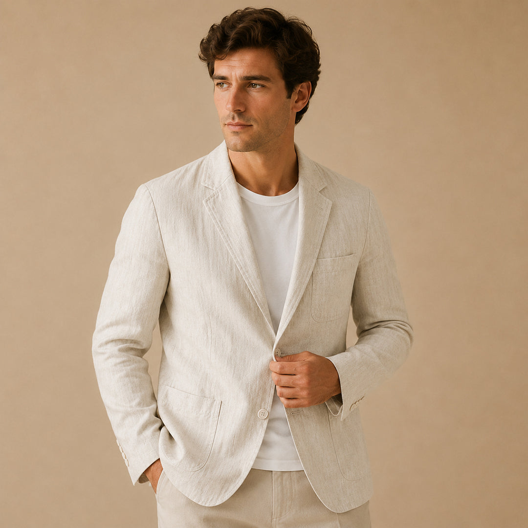 The Deerbrook Men’s Lightweight Linen Single Breasted Blazer