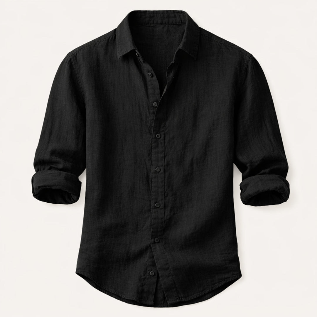 The Pinecrest Fall Men’s Casual Lightweight Linen Blend Button Down Shirt