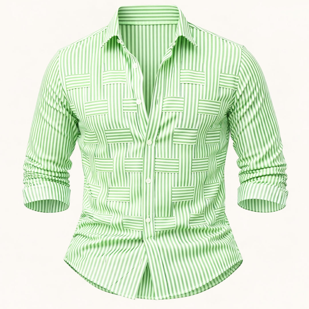 The Stratford Men’s Breathable Striped Wrinkle Resistant Shirt