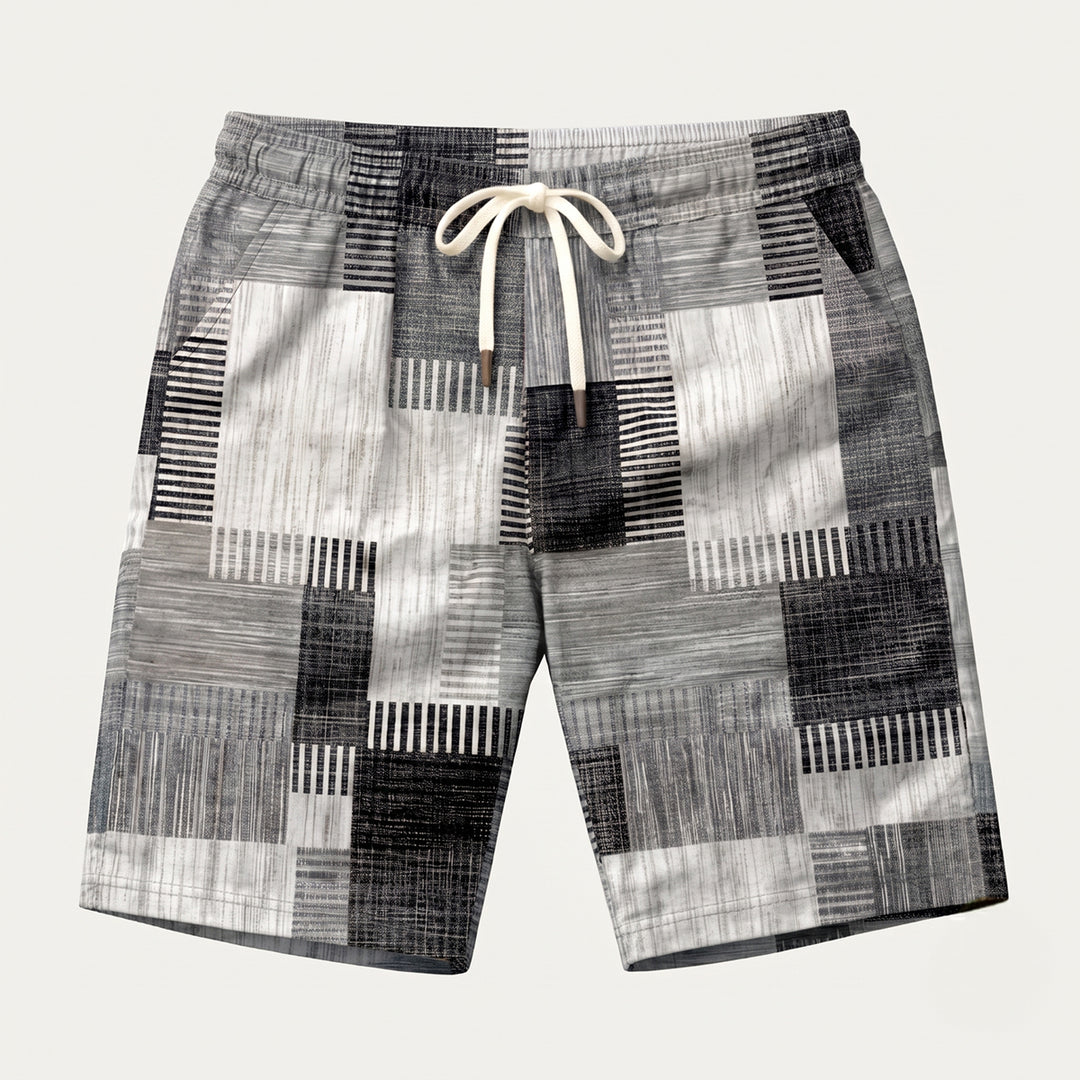 The Stratford Men’s Casual Drawstring Checked Summer Shorts